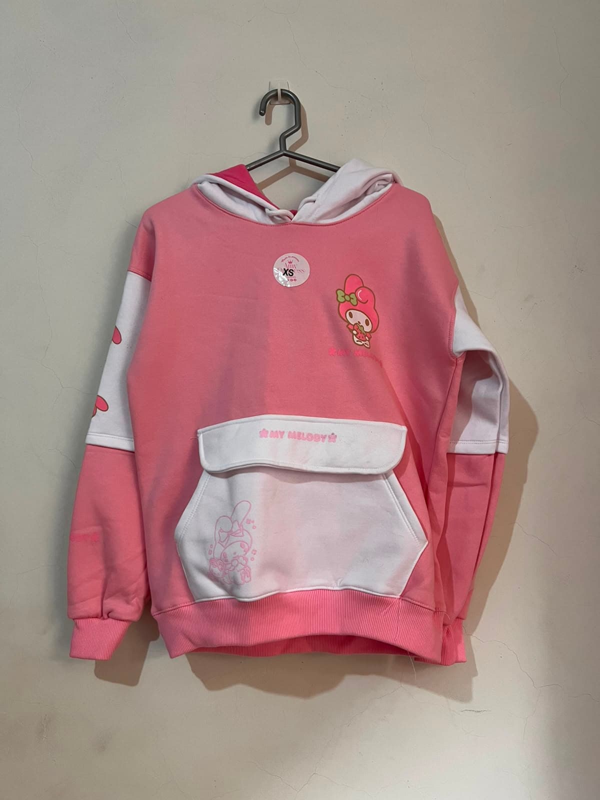 Polera / Hoodie My Melody Rosa y Blanco